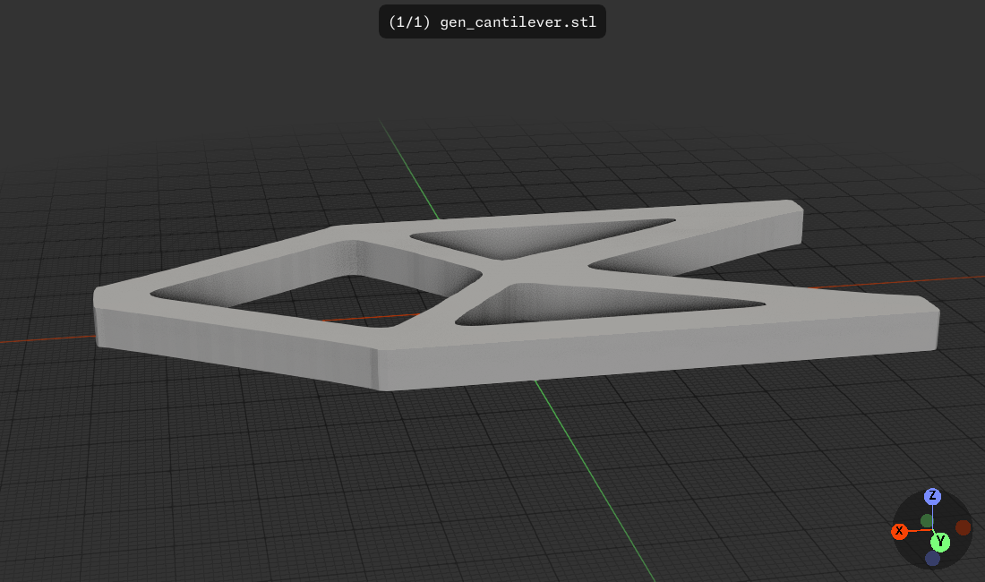 A generatively designed bracket: an organic truss structure