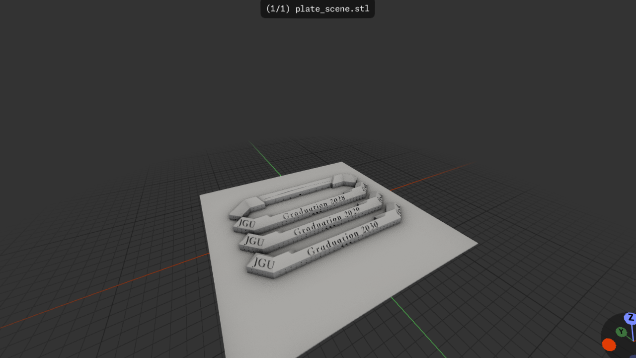 A synthetic render of the bed with building models for 2028, 2029 and 2030