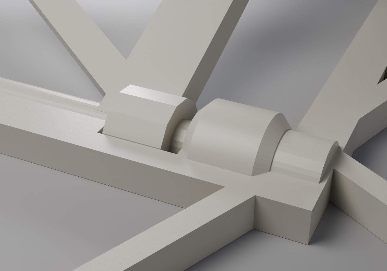 The hinge close up