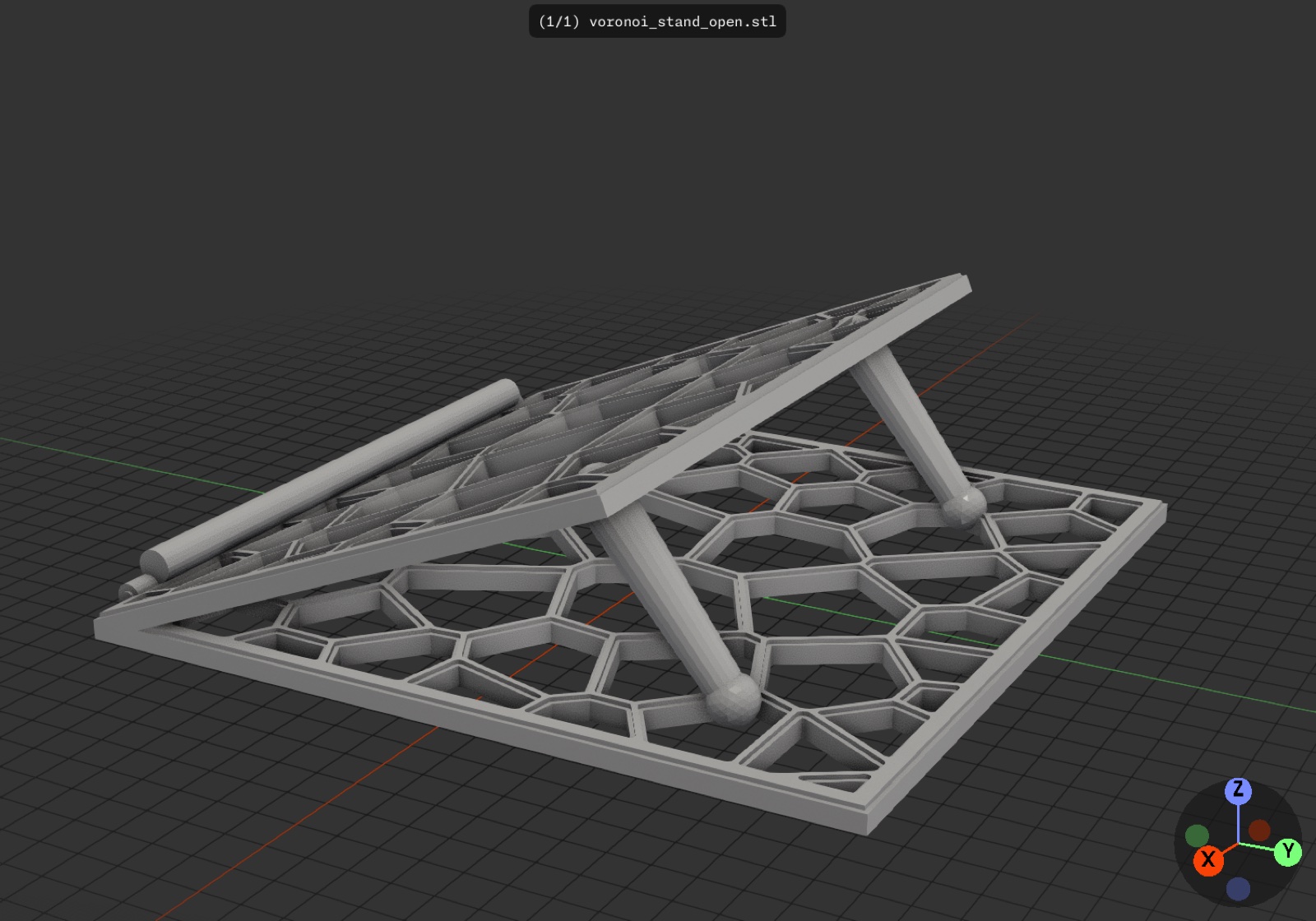 The Voronoi phase: a folding wedge with gradient cells